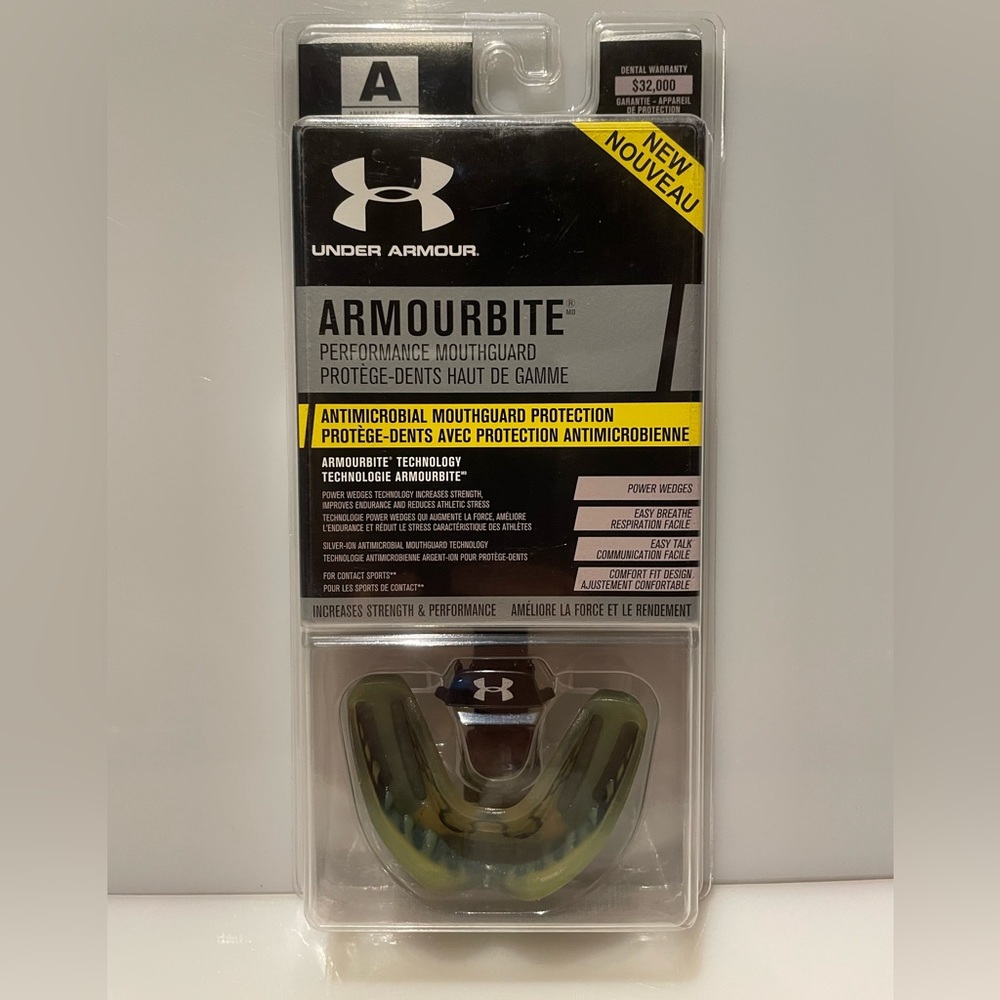 New Under Armour Armourbite Antimicrobial Mouthguard Strap/Strapless NIB